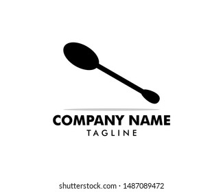 Spoon icon vector logo illustration