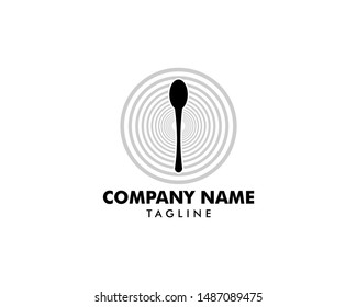 Spoon icon vector logo illustration