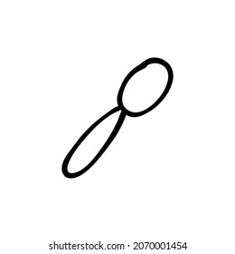 icono de cuchara en vector. Logotipo - Doodle