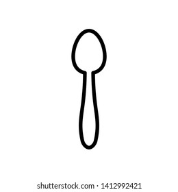 Spoon icon vector on white background
