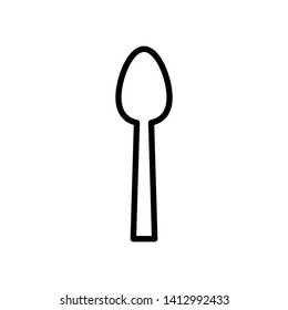 Spoon icon vector on white background