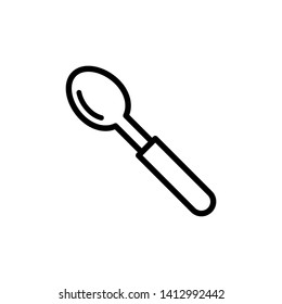 Spoon icon vector on white background