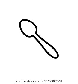 Spoon icon vector on white background