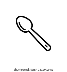 Spoon icon vector on white background
