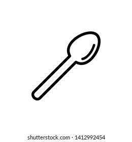 Spoon icon vector on white background