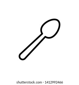 Spoon icon vector on white background