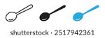 Spoon icon vector set illustration