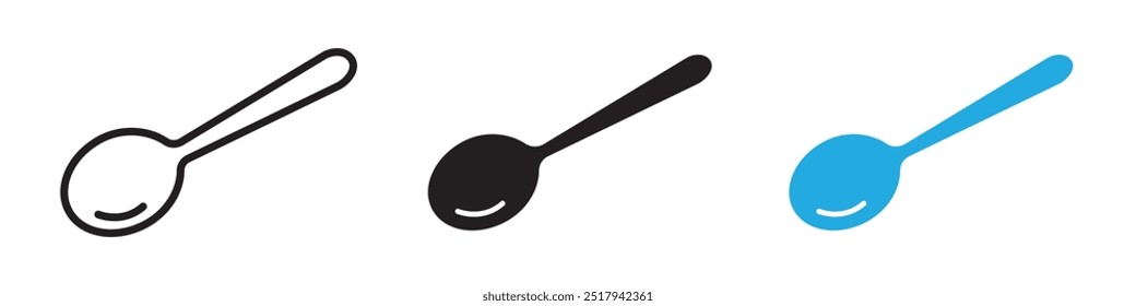 Spoon icon vector set illustration