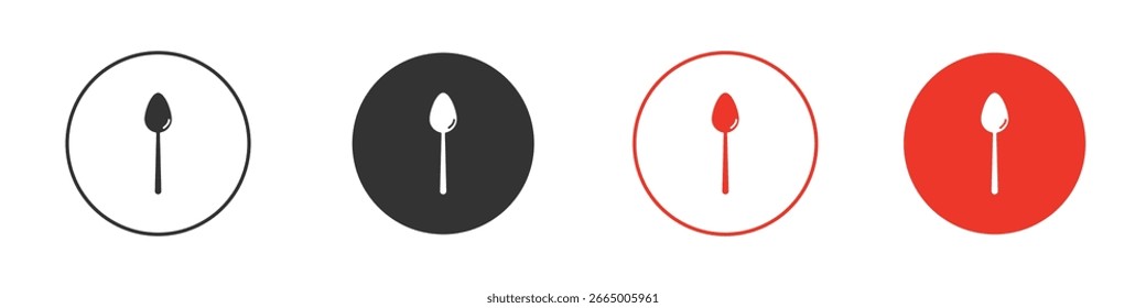 Vector de icono de cuchara, símbolo, ilustraciones de logotipo