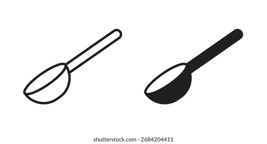 Icono de cuchara para Diseños web. conjunto de iconos de contorno y Clipart