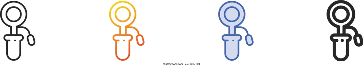 spoon icon.Thin Linear, Gradient, Blue Stroke and bold Style Design Isolated On White Background