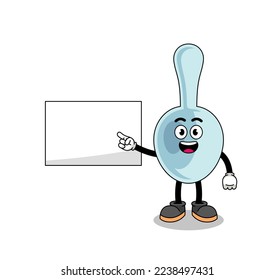 spoon illustration doing a presentation , character design