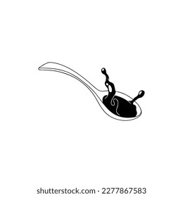 spoon illustration vector with concept