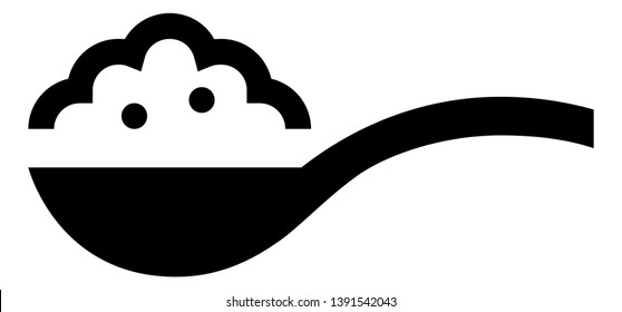 Spoon With Ingredients Vector Icon