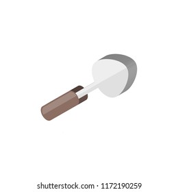 Spoon isometric left top view 3D icon