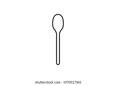 Spoon kitchen cutlery. Vector Illustration.