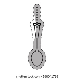 spoon, kitchen supplies icon image vector illustration design 
