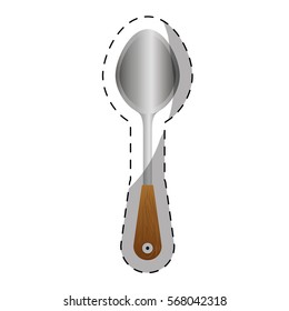 spoon, kitchen supplies icon image vector illustration design 