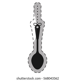 spoon, kitchen supplies icon image vector illustration design 