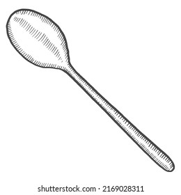 utensilios de cocina de cuchara dibujo a mano de doodle con estilo de contorno