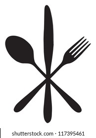 Spoon, Knife And Fork - Cross