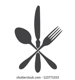 spoon, knife and fork - cross