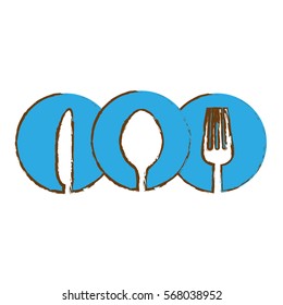 spoon knife fork cutlery icon image vector illustration design 