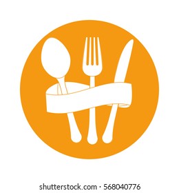 spoon knife fork cutlery icon image vector illustration design 