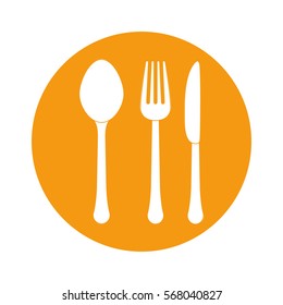 spoon knife fork cutlery icon image vector illustration design 