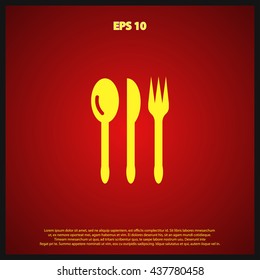 spoon, knife, fork icon