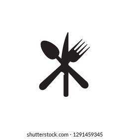 Spoon, knife, fork icon graphic design template vector isolated