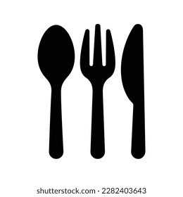 Spoon, knife, fork icon. Ready to use vector elements for restaurant logo.