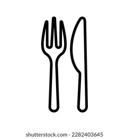 Spoon, knife, fork icon. Ready to use vector elements for restaurant logo.