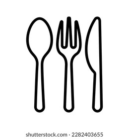 Spoon, knife, fork icon. Ready to use vector elements for restaurant logo.