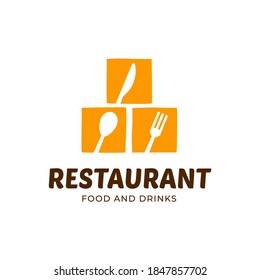 spoon, knife, and fork restaurant logo, icon simple flat vector illustration eps10 isolated on white background