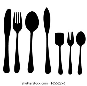 spoon, knife and fork vector