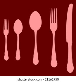 spoon, knife and fork vector