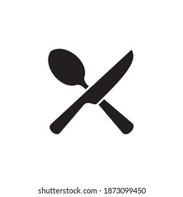 spoon knife icon symbol sign vector