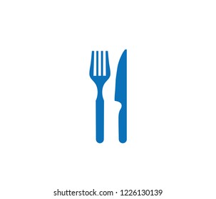 spoon and knife icon vector 