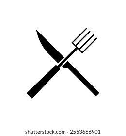 Spoon and knife icon vector. Restaurant illustration sign. Dinner symbol or logo.