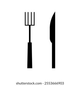 Spoon and knife icon vector. Restaurant illustration sign. Dinner symbol or logo.