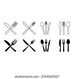 Spoon and knife icon vector. Restaurant illustration sign. Dinner symbol or logo.