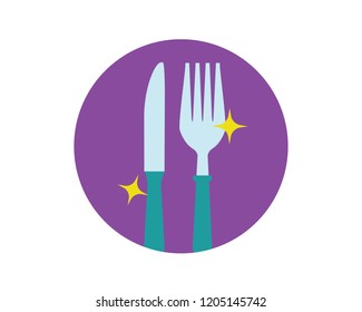 spoon and knife modern flat icon illustration vector,food flat icon illustration vector,spoon and knife food modern flat icon illustration vector