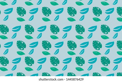 Spoon Leaves Background ustom Printed Fabric Wallpaper