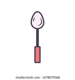 línea de cuchara y estilo de relleno diseño de iconos, cocina cocinar comer comida restaurante hogar menú cena comida comida cocina y comida tema de la comida Vector ilustración