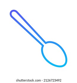 Diseño de iconos de gradiente de línea de cuchara