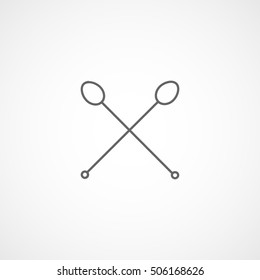 Spoon Line Icon On White Background