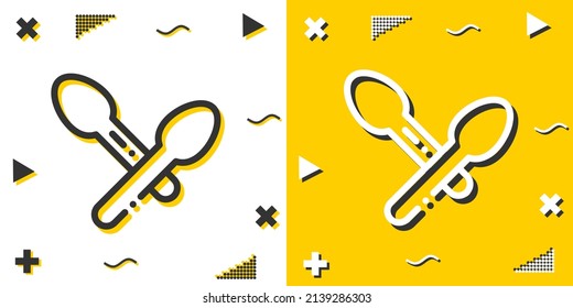 spoon line icon. Simple outline style.spoon linear sign. Vector illustration isolated on white background. Editable stroke EPS 10