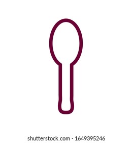 diseño de icono de línea de cuchara Cocina de cocinero Restaurante de comida casera menú cena comida comida comida comida comida y comida tema de comida Vector ilustración