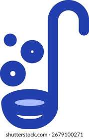 Diseño de icono de estilo de línea de cuchara